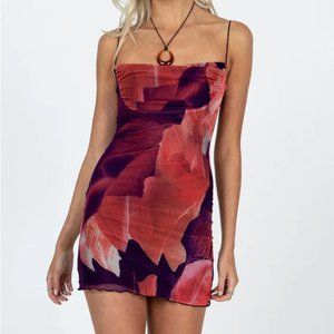 NWT Sugar Mini Dress Red Multi, Princess Polly (Size S)